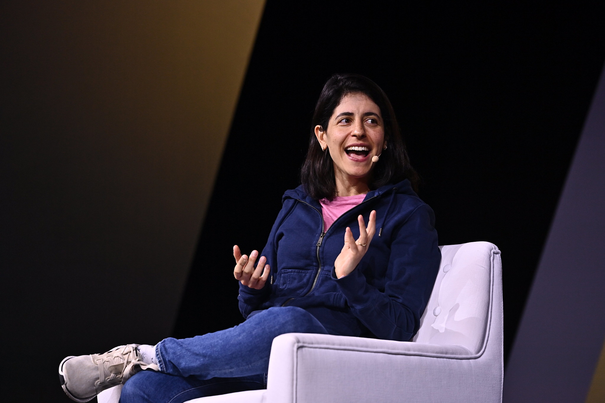 Barr Moses, Co-founder & CEO, Monte Carlo, on FULLSTK stage during day two of Web Summit 2022 at the Altice Arena in Lisbon, Portugal