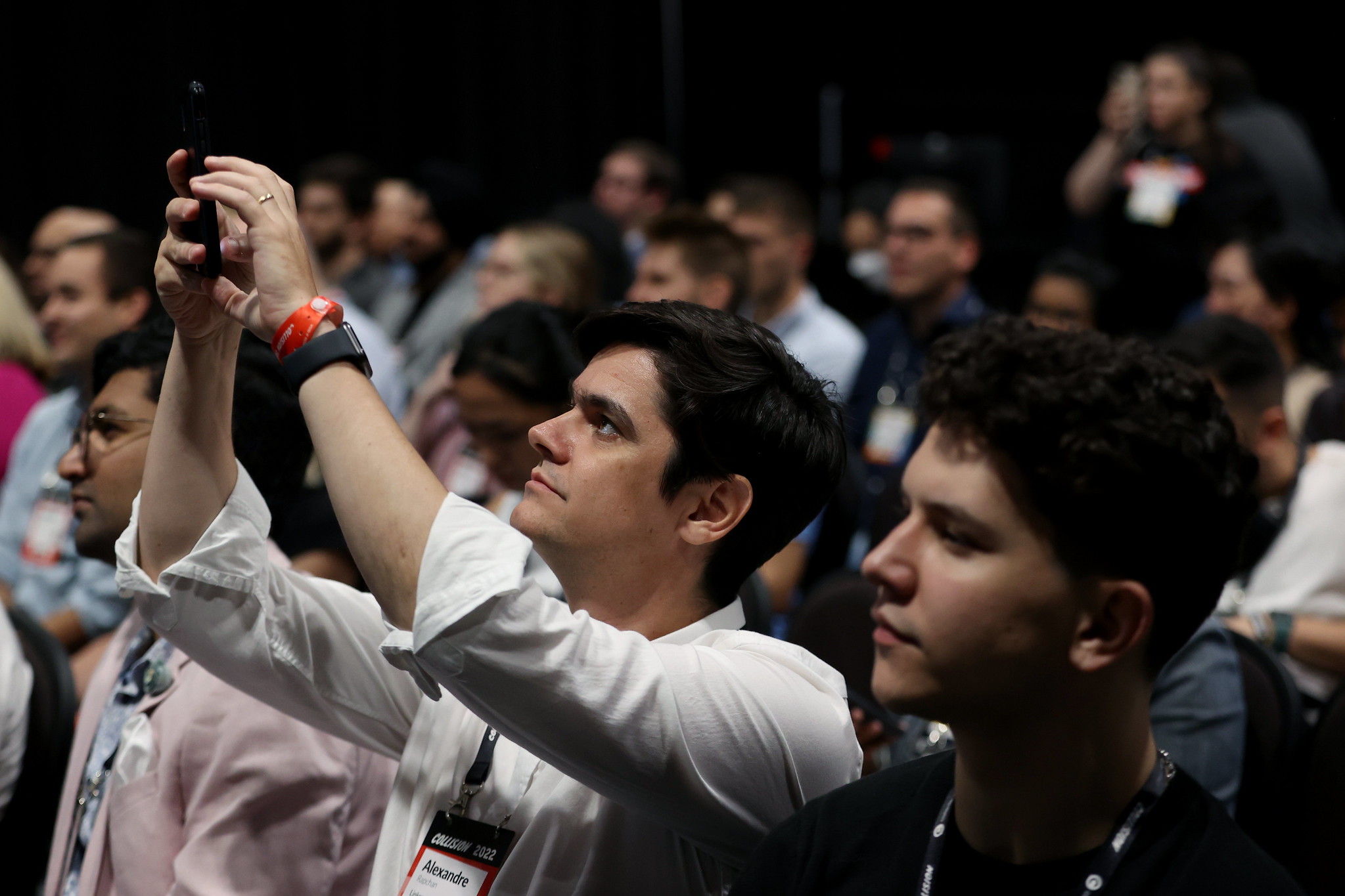 Attendees during the Startup Masterclasses, How startups can partner with Google Cloud, during day one of Collision 2022 at Enercare Centre in Toronto, Canada