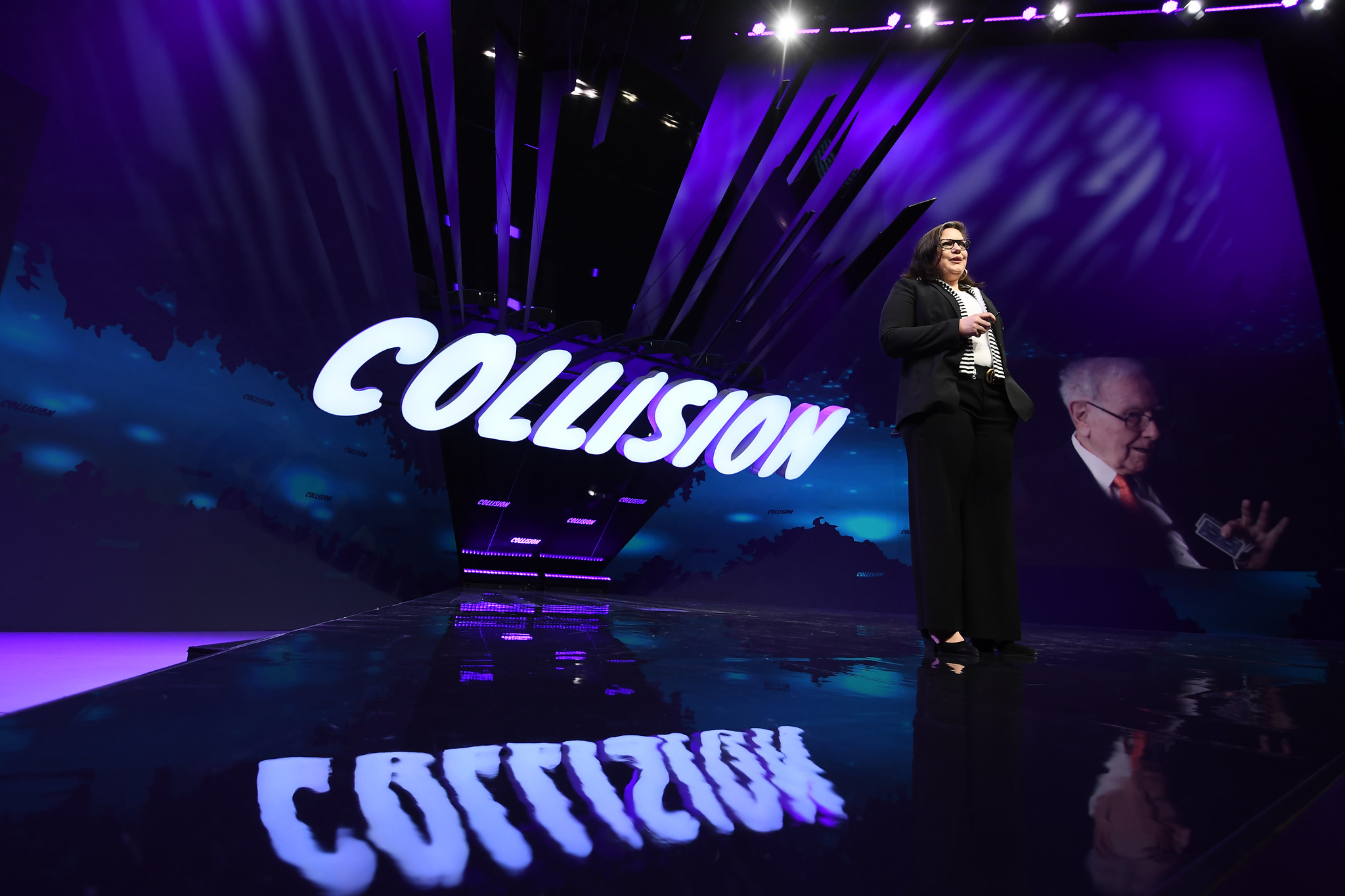 Laura Miele, Electronic Arts, on Centre Stage during day three of Collision 2019 at Enercare Center in Toronto, Canada