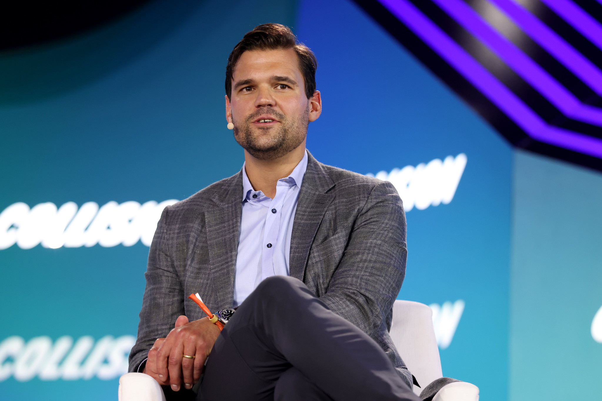 Alex Tapscott, Managing Director, Ninepoint Partners, on Crypto Stage during day three of Collision 2023 at Enercare Centre in Toronto, Canada.